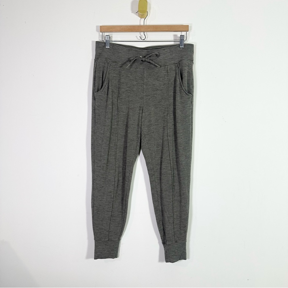 Athleta Heather Gray High Rise Drawstring Lightweight Jogger Sweatpants